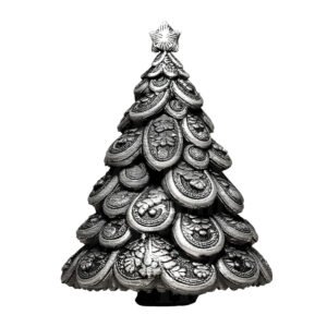 Christmas Tree Ornamental, Sculpture Statuette, Decorative Figurine 15cm tall