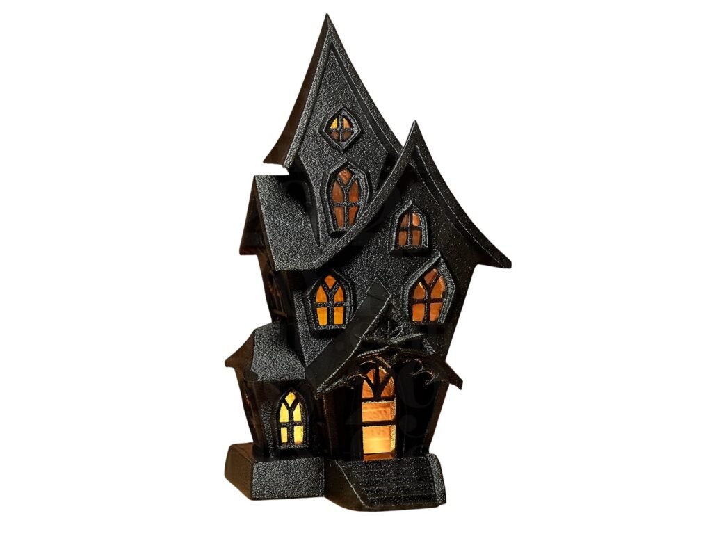 Haunted House 3d printed Comes with muti colour remote led light 24CM See Video