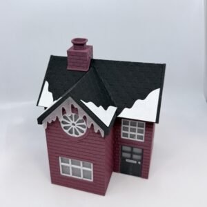 3D Printed Christmas House With Smoking Chimney Humidifier Aromatherapy 15cm