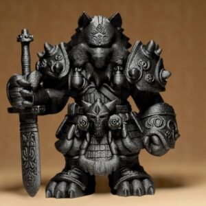 12cm Warrior Minis - WOLF, Sculpture Statuette, Decorative Figurine