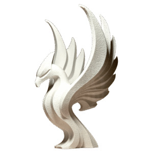 Elegant Phoenix Statue, Sculpture Statuette, Decorative Figurine 20cm tall