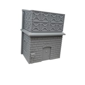 Goathland Water Tower Model Railway Building Kit, OO Gauge 1/76 Scale, Grey 3D Printed Plastic, 9cm Height, Unassembled, Ages 14+, Transportation Theme