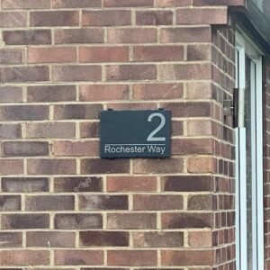 Bespoke Slate House Signs - Handmade Custom Door Number Wall Plaque with Rustic